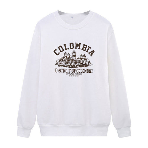 Dame sweatshirt med kreativ Colombia-print Skjora