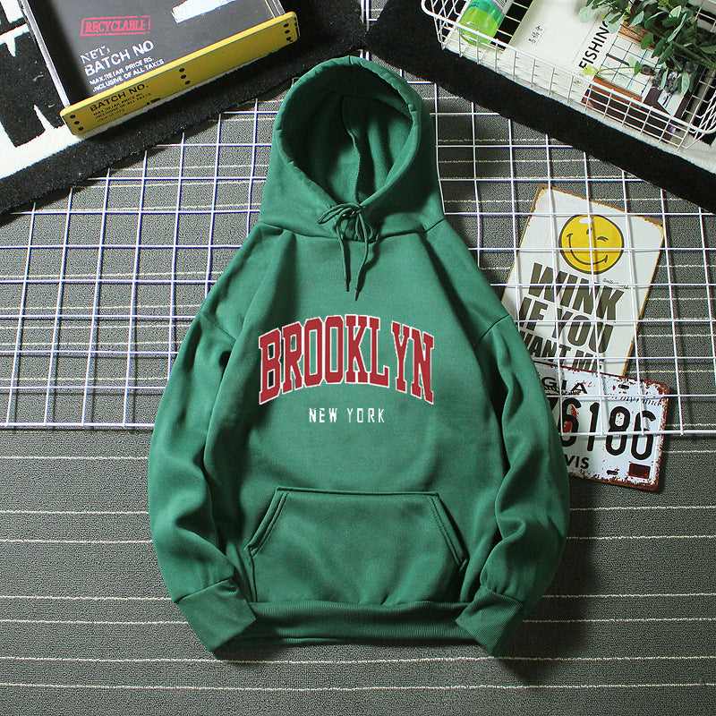 Women's Hoodie with Trendy Brooklyn Print Skjora