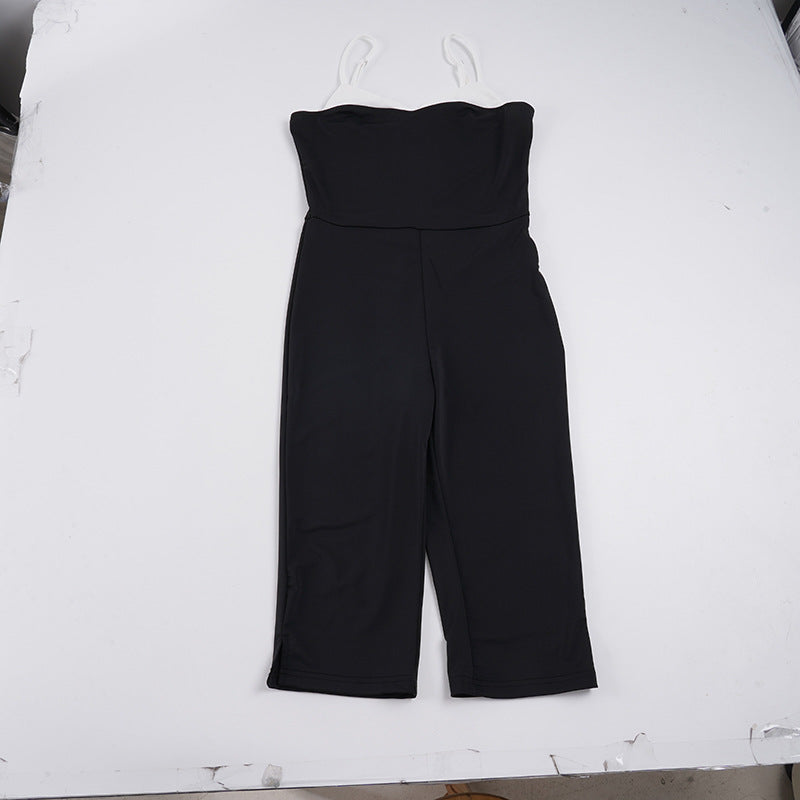 Damer elegant overall med brystdel og justerbare stropper Skjora