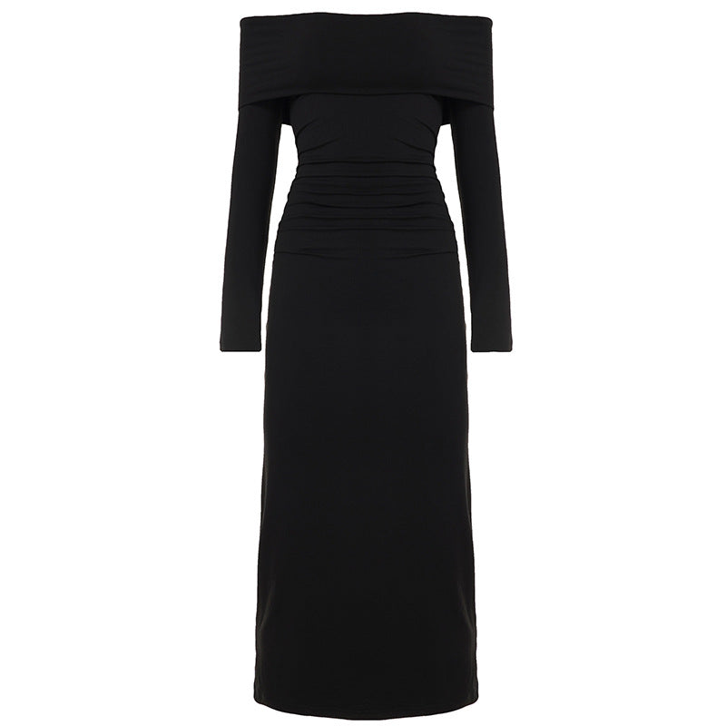 Damer Stilig Kveldsdrakt med Off-Shoulder Design Skjora