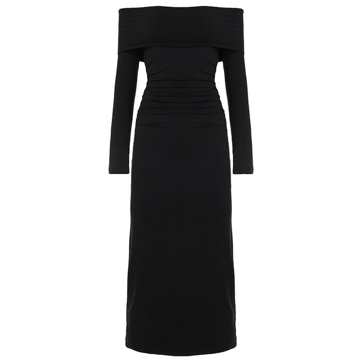 Damer Stilig Kveldsdrakt med Off-Shoulder Design Skjora