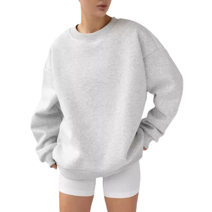 Damens casual sweatshirt med brede skuldre og myk foring Skjora