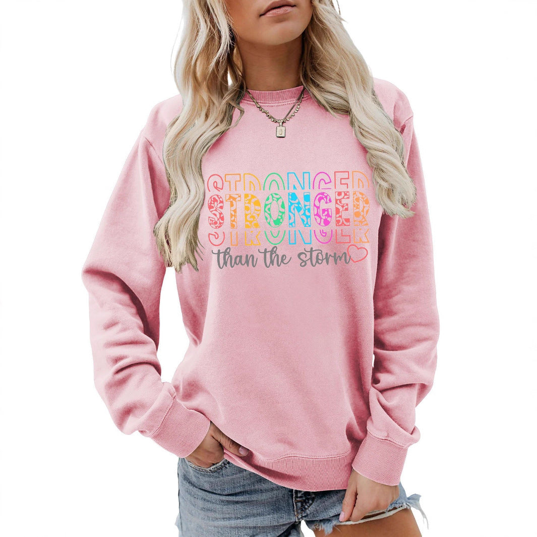 Dame sweatshirt med motivasjons skriftnotater og avslappet passform Skjora
