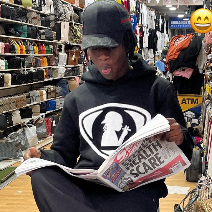 Hoodie for menn med reflekslogo Skjora