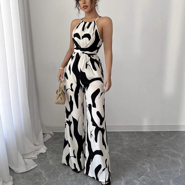 Women's Overall with Wide Legs and Modern Pattern Skjora