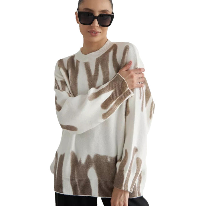 Damer trendy genser med moderne gradient og avslappet passform Skjora