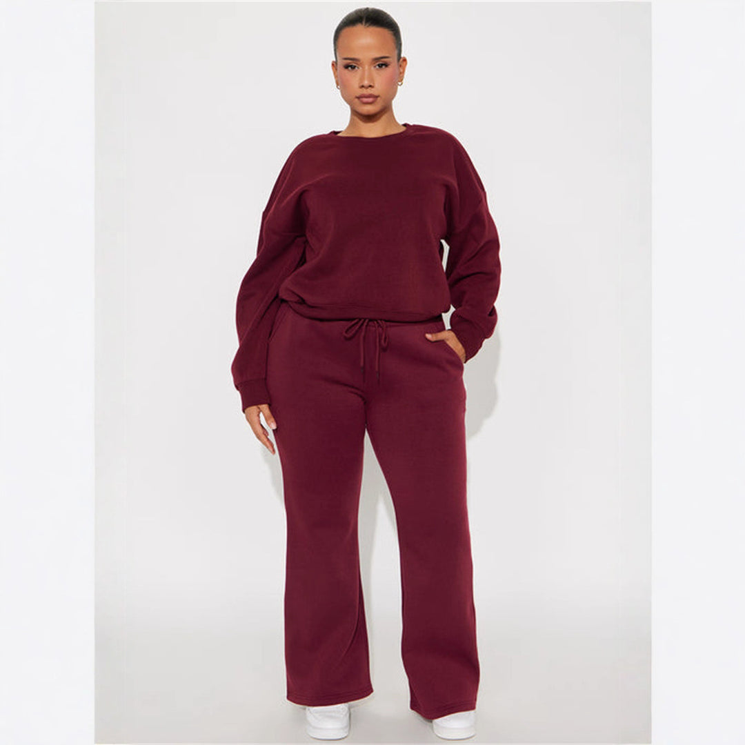 Kvinne cropped hettegenser med senket skuldre og bred kant Skjora