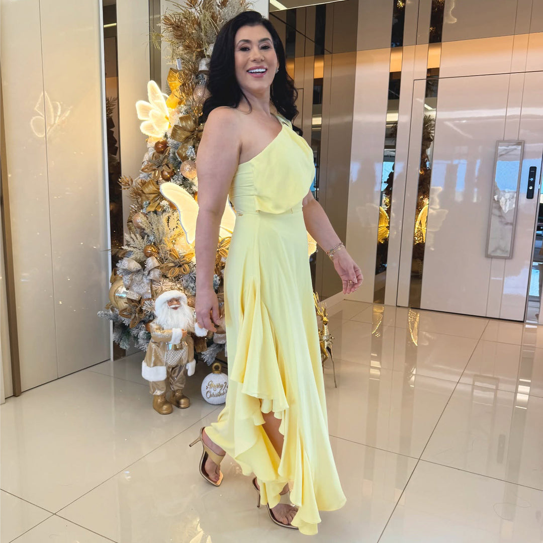 Dame Maxi Kjole med Elegant Samling Skjora