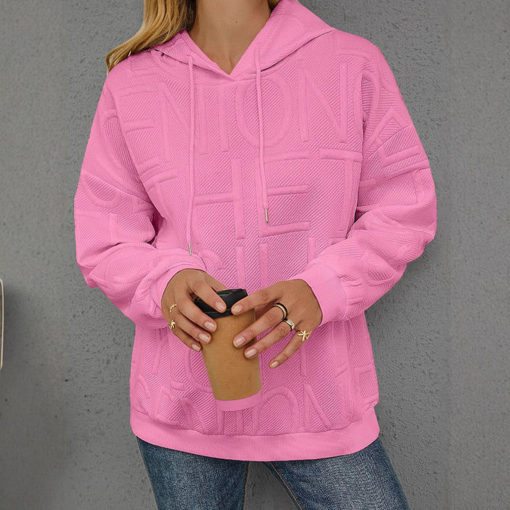 Dames oversized hettegenser med teksturdesign Skjora