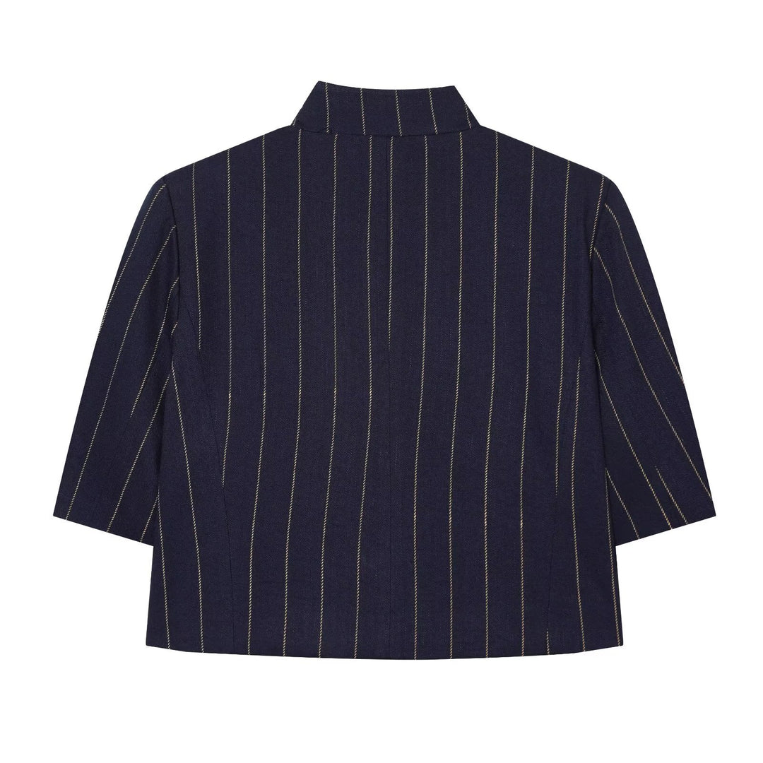 Dame vidde høy liv bukse med elegant stripeutseende og komfortabel fall Skjora