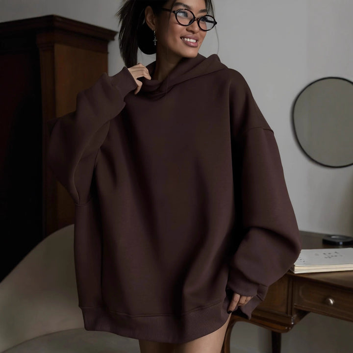 Kvinnenes komfortable oversized hettegenser Skjora