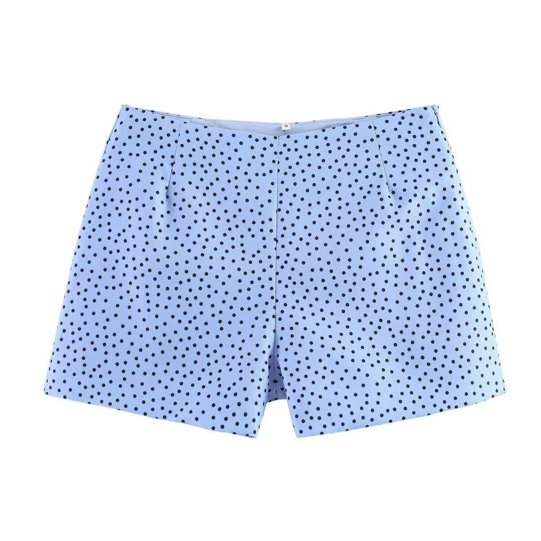 Damekombinasjon av kort topp og shorts Skjora