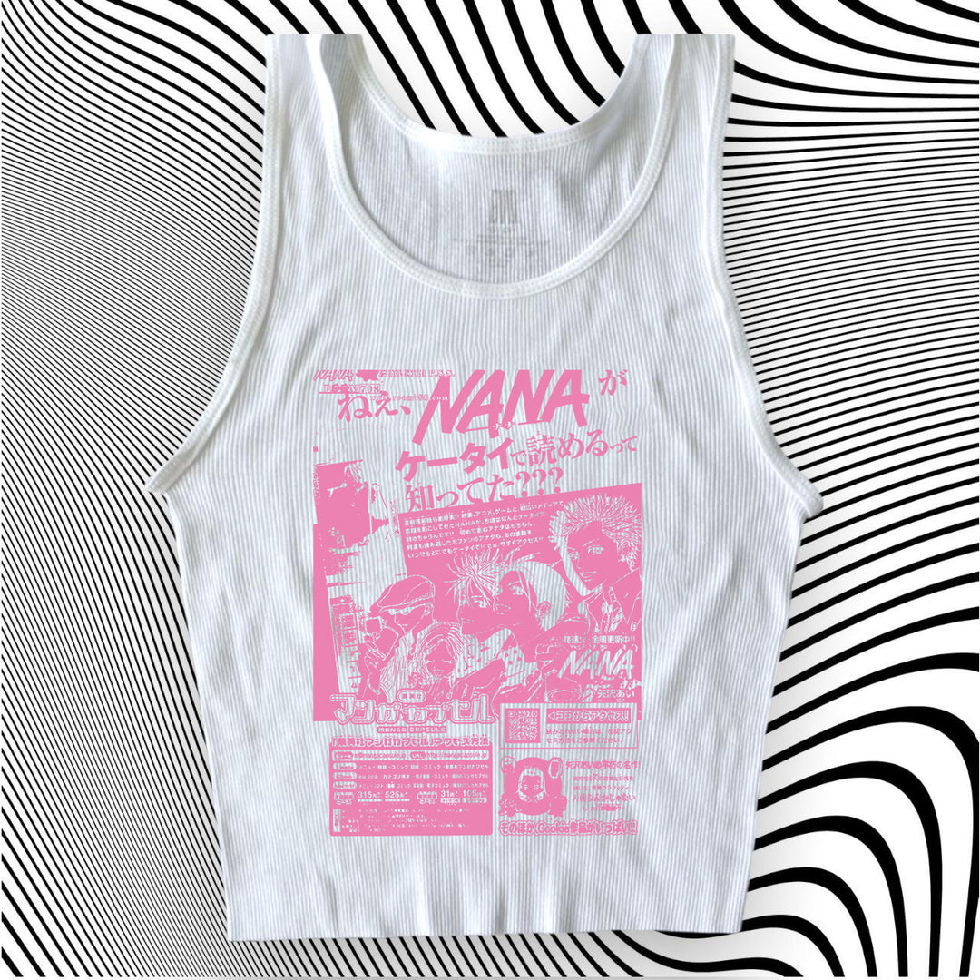 Damer Crop-Top med kreativ grafisk trykk Skjora