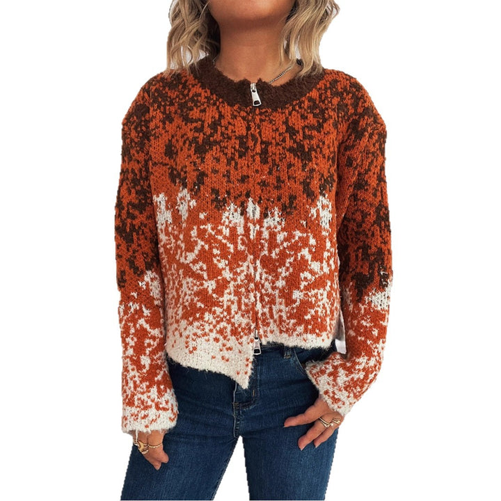 Kvinnens mønstrede cardigan med luksuriøst design og moderne snitt Skjora