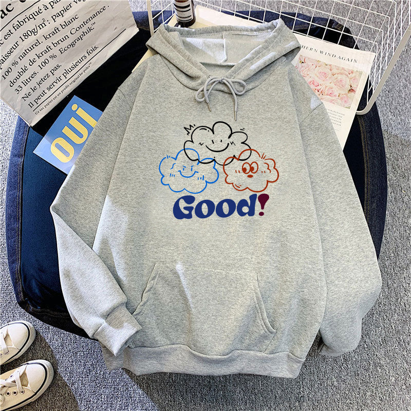 Damen Kapuzenpullover mit verspieltem Cloud-Design Skjora