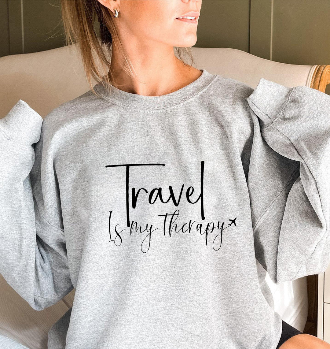 Kvinnelig sweatshirt med statement trykk og pufferm.