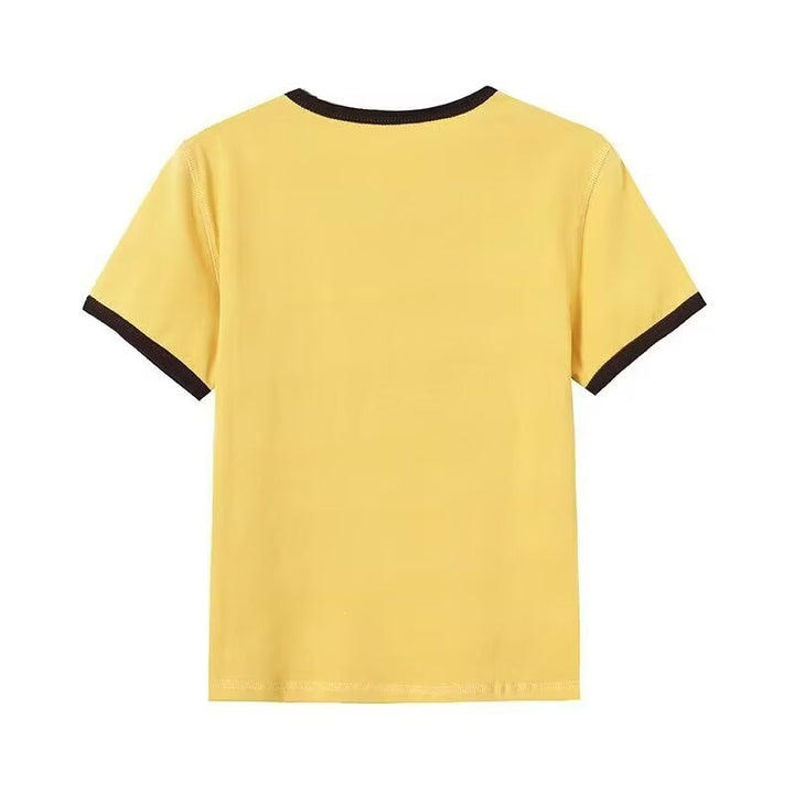 Dame Vintage T-skjorte med rund hals Skjora
