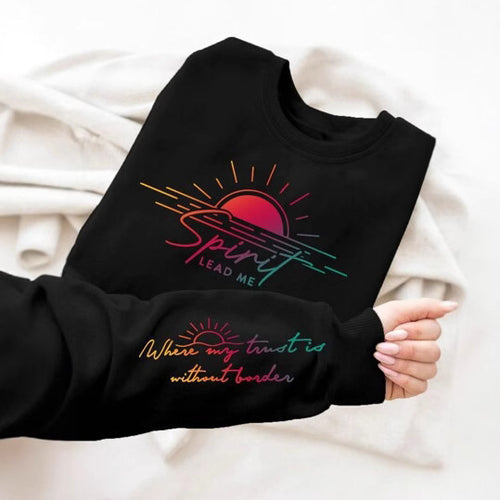 Damesweatshirt med inspirerende trykk og mykt flytende stoff Skjora