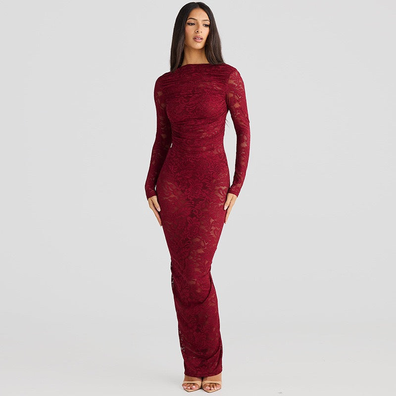 Damer Elegant blondkjole med lang arm Skjora