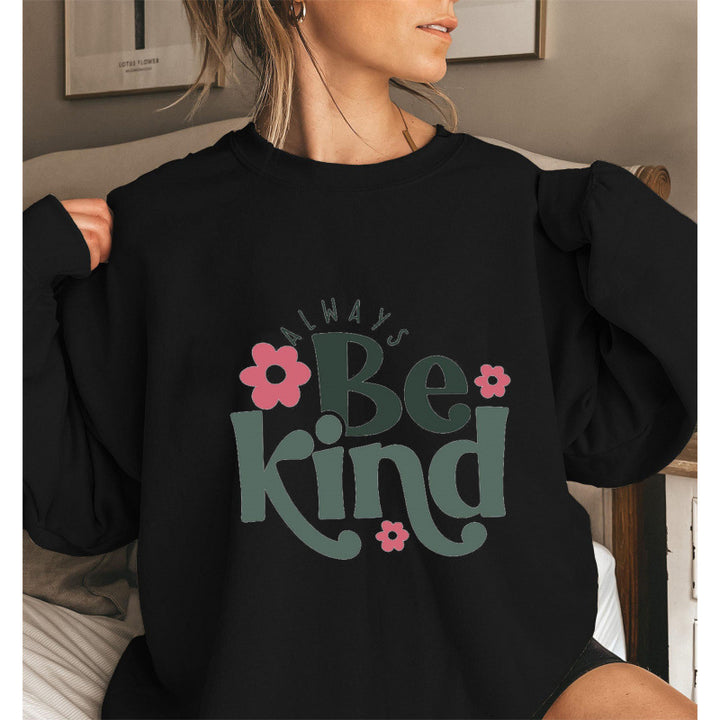 Dame sweatshirt med motiverende budskap og trendy puffermdesign Skjora
