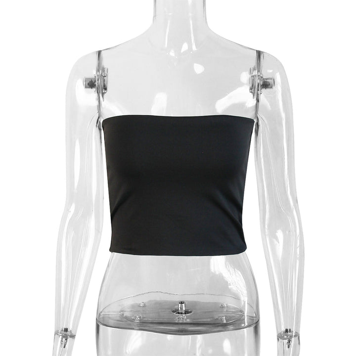 Damer Uten skulder Crop-Top laget av elastisk materiale Skjora