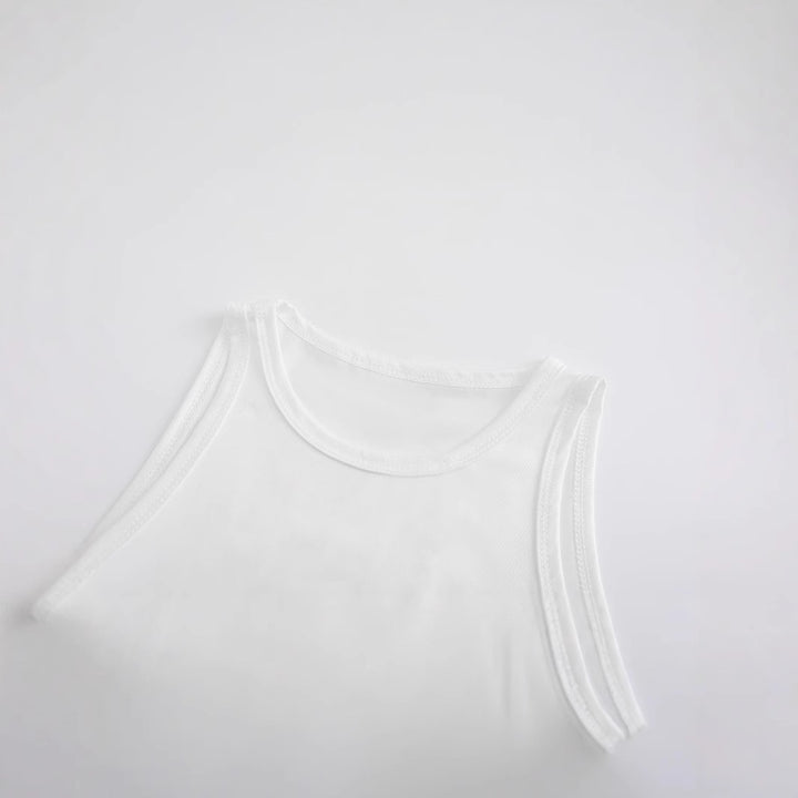 Dame Crop-Top med spennende hjerte-motiv og moteriktig tekst Skjora