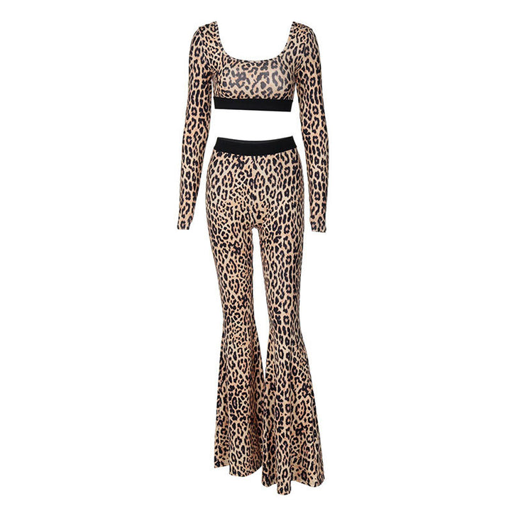 Dame Figurtilpasset Flared Jumpsuit med Dyreprint Skjora