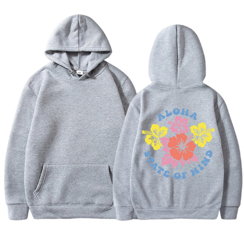 Kvinners hettegenser med blomster aloha design og komfortabel passform Skjora