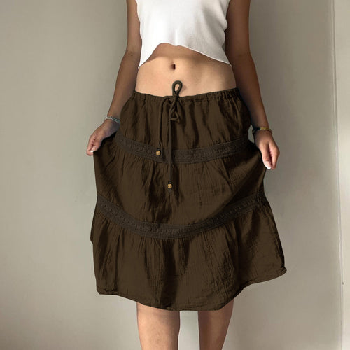Damer luftig jumpskirt med elastisk liv og rynker Skjora