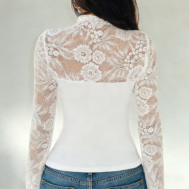 Damer blonde bluse med stilig halsdel og raffinert passform Skjora