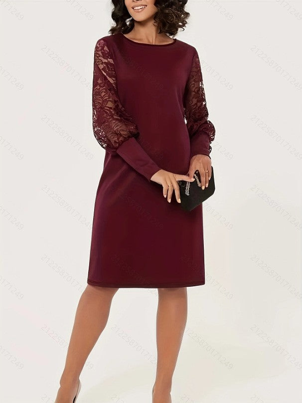 Dame elegant kjole med spissermer og figursydd snitt Skjora