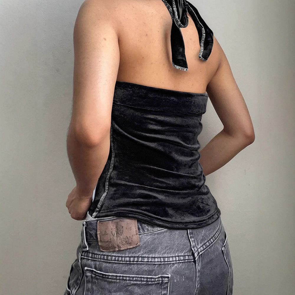 Damer trendy Bustier-top med spissdetaljer og leken design Skjora