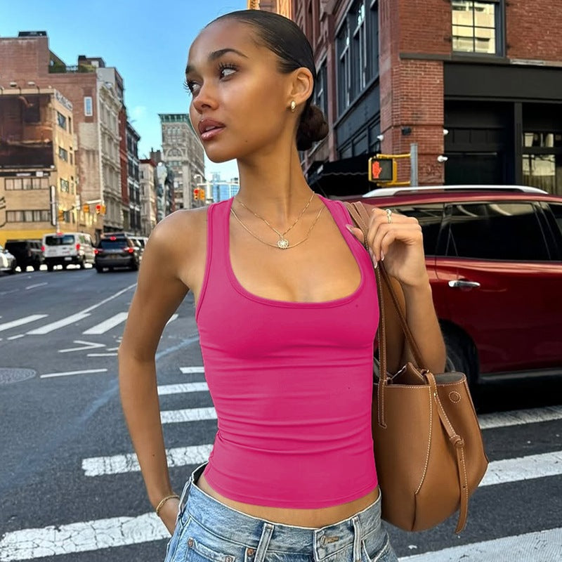Damer sporty tanktop med brede stropper Skjora