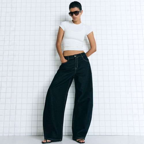 Dame Oversized Jeansjakke Skjora