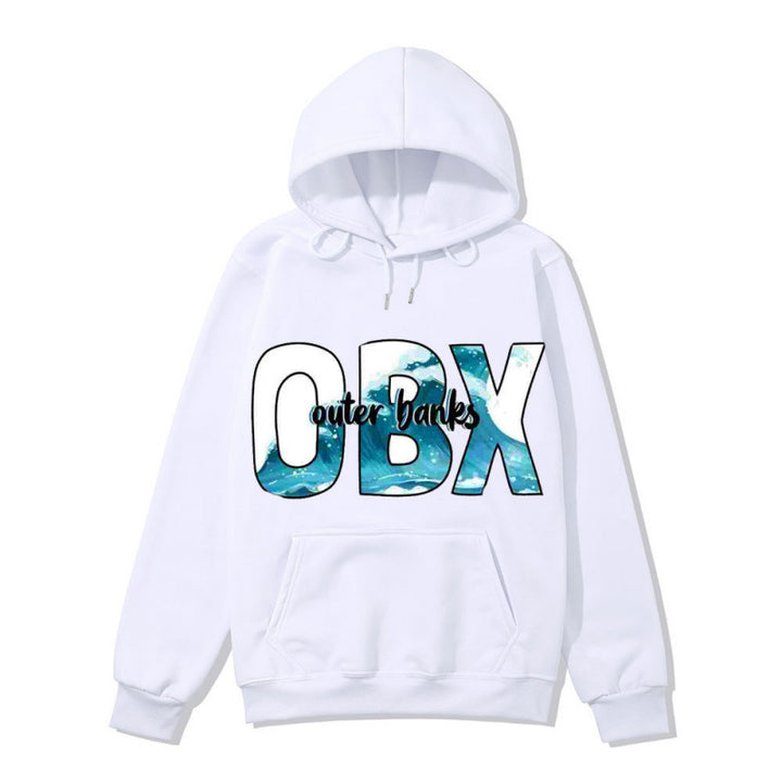 Women's Hooded Sweatshirt with Maritime Graphic Design Skjora