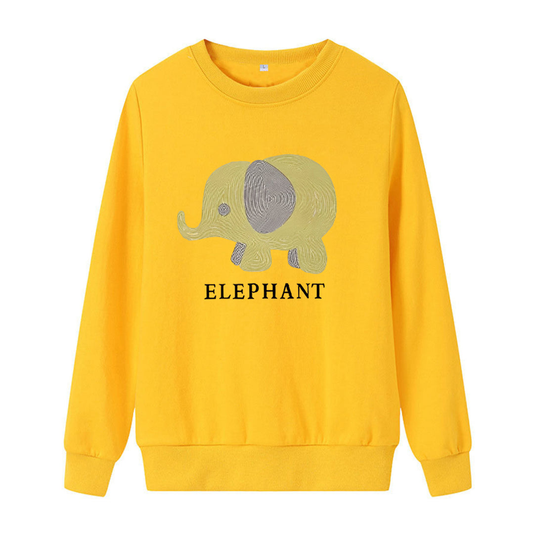 Dame sweatshirt med søtt elefantmotiv Skjora