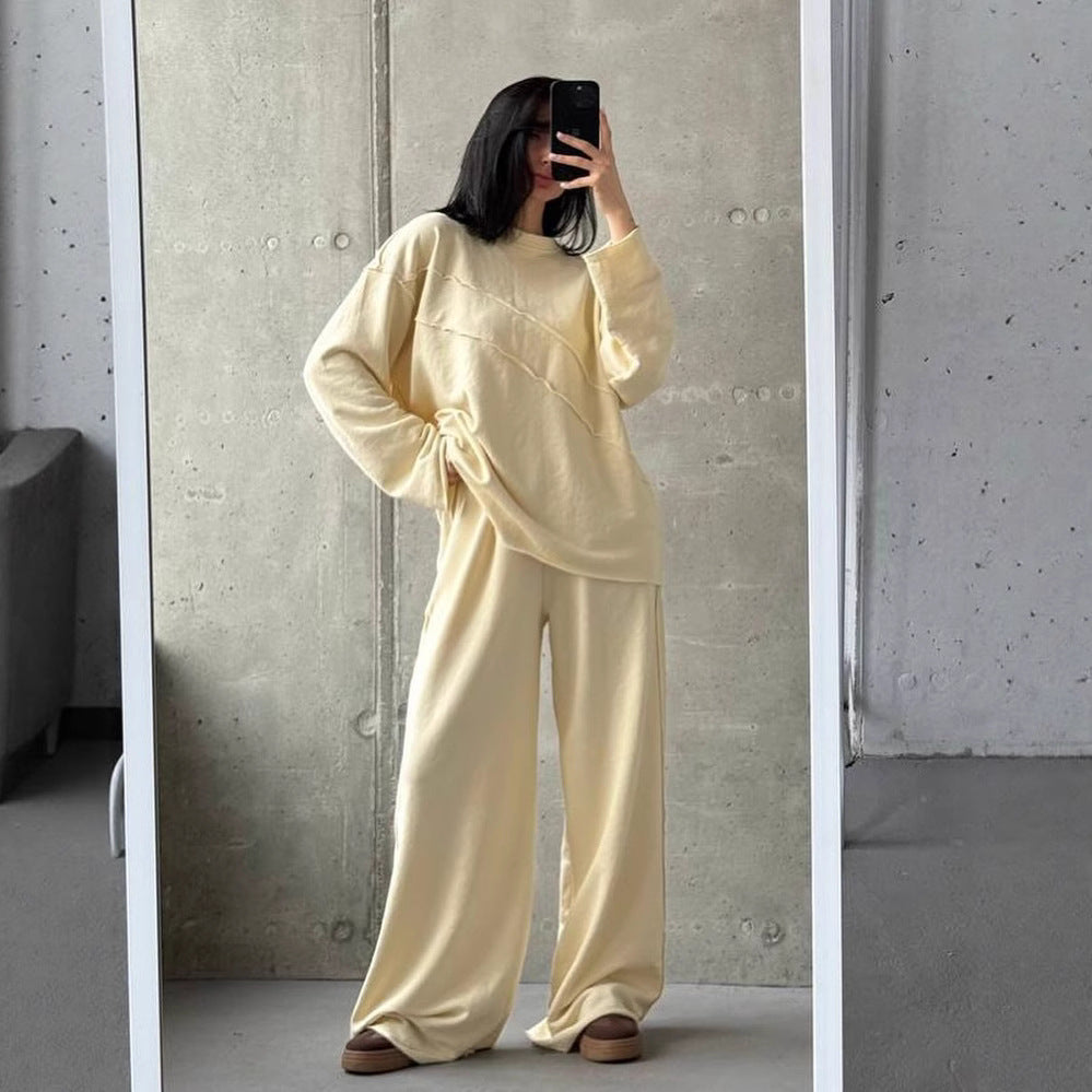 Dame casual lounge dress med en løs passform og komfortable detaljer Skjora