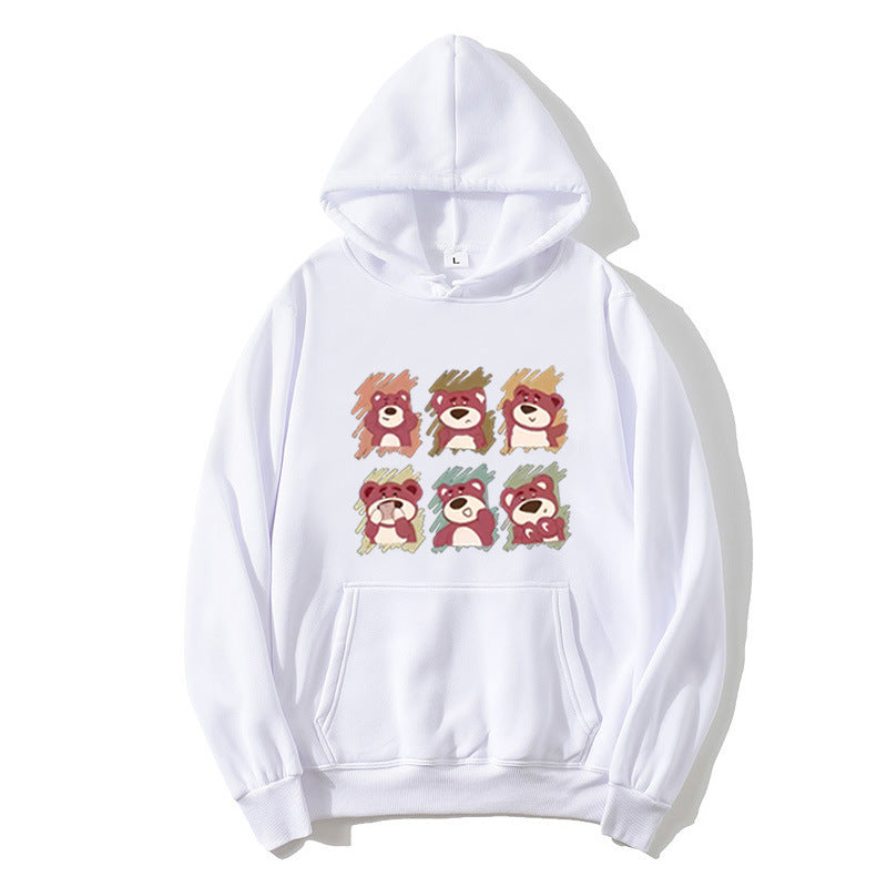 Ladies' Hoodie with Animal Cartoon Design Skjora