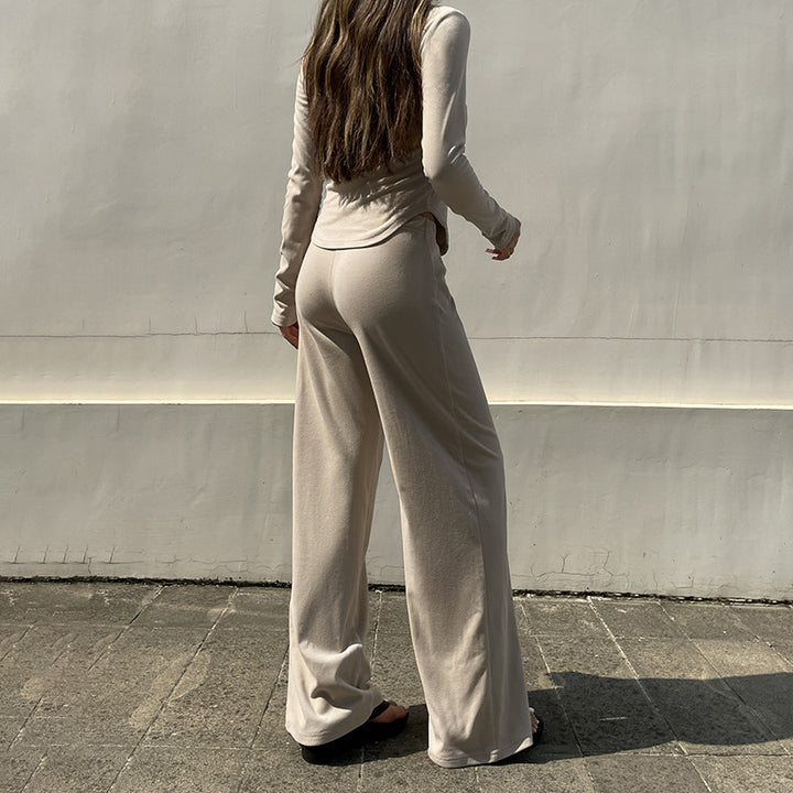 Dame Loose-Fit Loungebukser med elastisk liv og mykt materiale Skjora