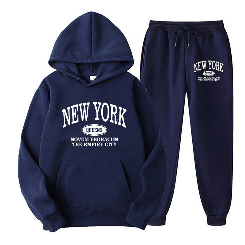 Women's hoodie set with versatile lettering and comfortable pockets Skjora