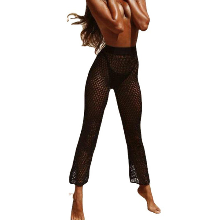 Damen Netz-Strandhose mit hohem Bund und weitem Bein Skjora