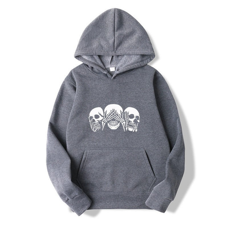 Dame hoodie med kunstnerisk hodeskalle-design Skjora