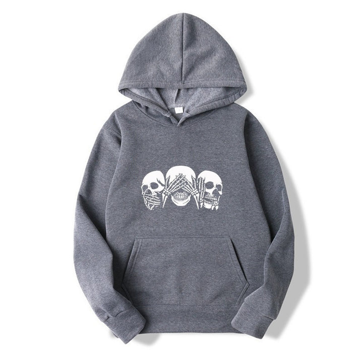 Dame hoodie med kunstnerisk hodeskalle-design Skjora