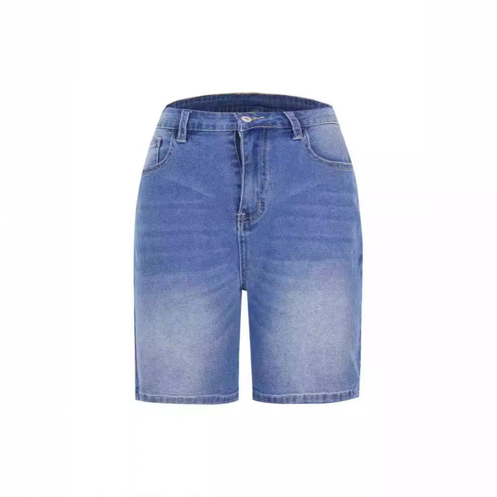 Dame denim-shorts med avslappet snitt og avslappede detaljer Skjora