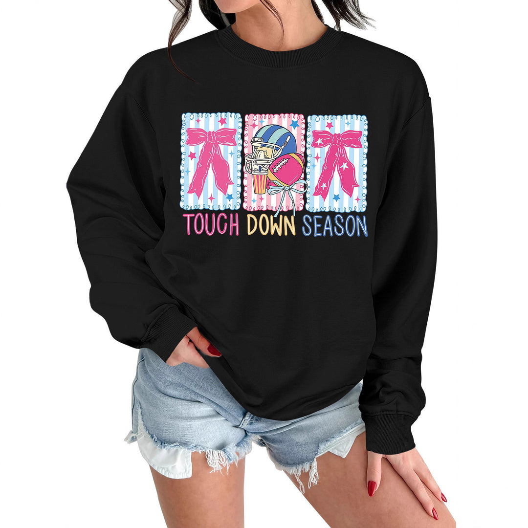 Dame sweatshirts med kreativ fotballmotiv og avslappet snitt Skjora