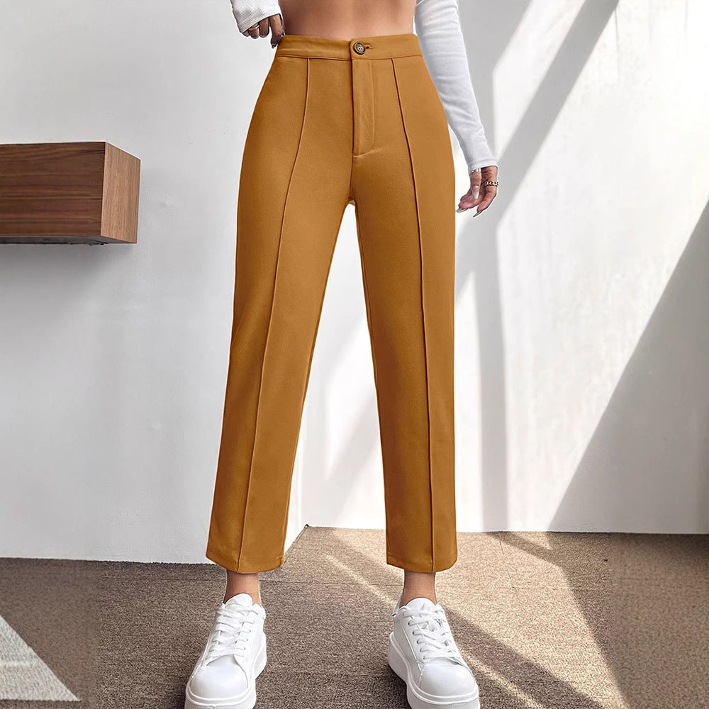 Dame elegant chinos bukser med figurtilpasset passform Skjora