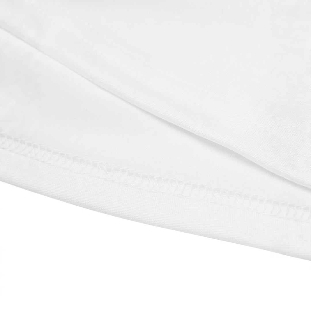 Dame Crop-Top med kreativ cocktailmotiv og festlig trykk Skjora