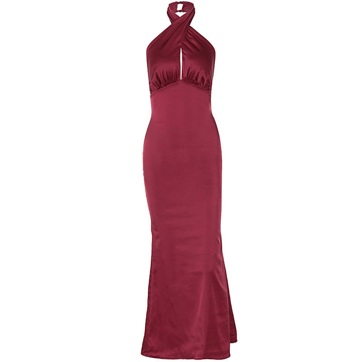 Damer Elegant Maxikjole med raffinerte innpakningsdetaljer og off-shoulder design Skjora