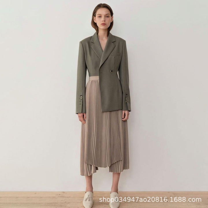 Dame Elegant og moderne blazer med innsnittet skjæring Skjora