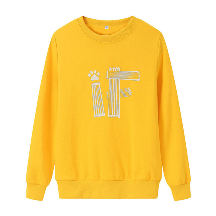 Dame uformell sweatshirt med kreativ grafisk trykk Skjora